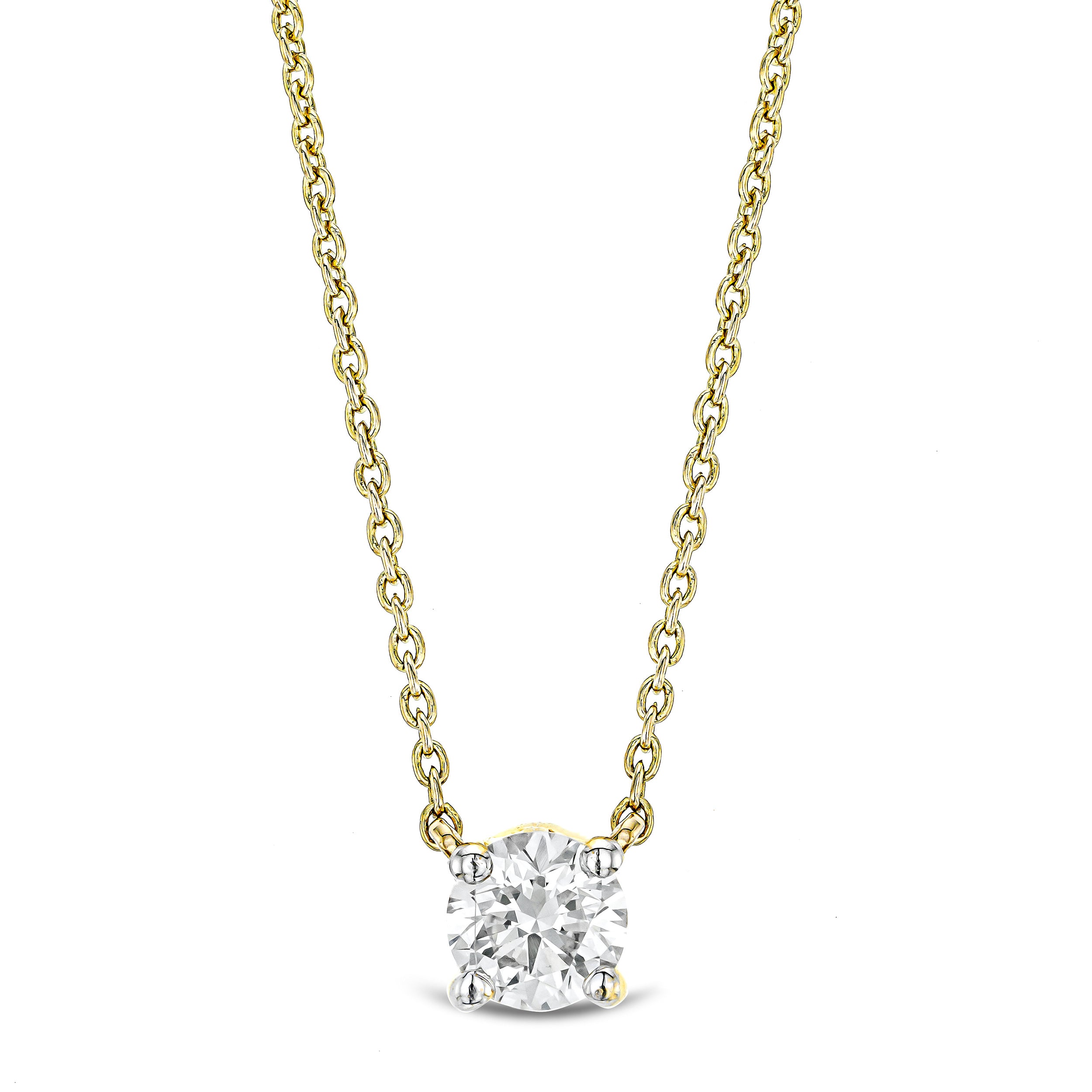 Wanderlust Floating Lab Diamond Solitaire Necklace 0.25ct H/SI in 18K Gold Vermeil